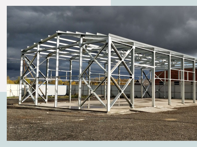 Двускатные ангары в Бийск от 623 руб. за квадрат