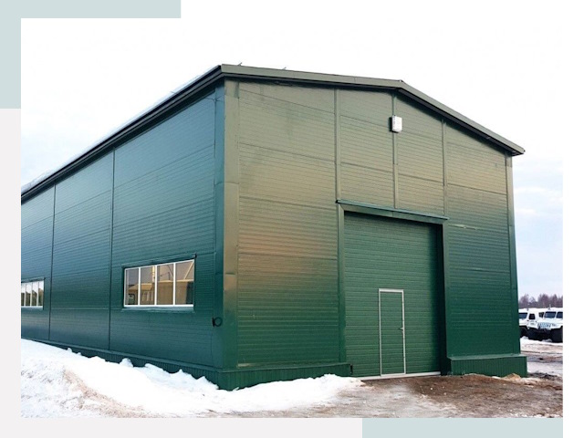 Двускатные ангары в Бийске